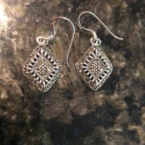 Sterling silver and marcasite earrings
